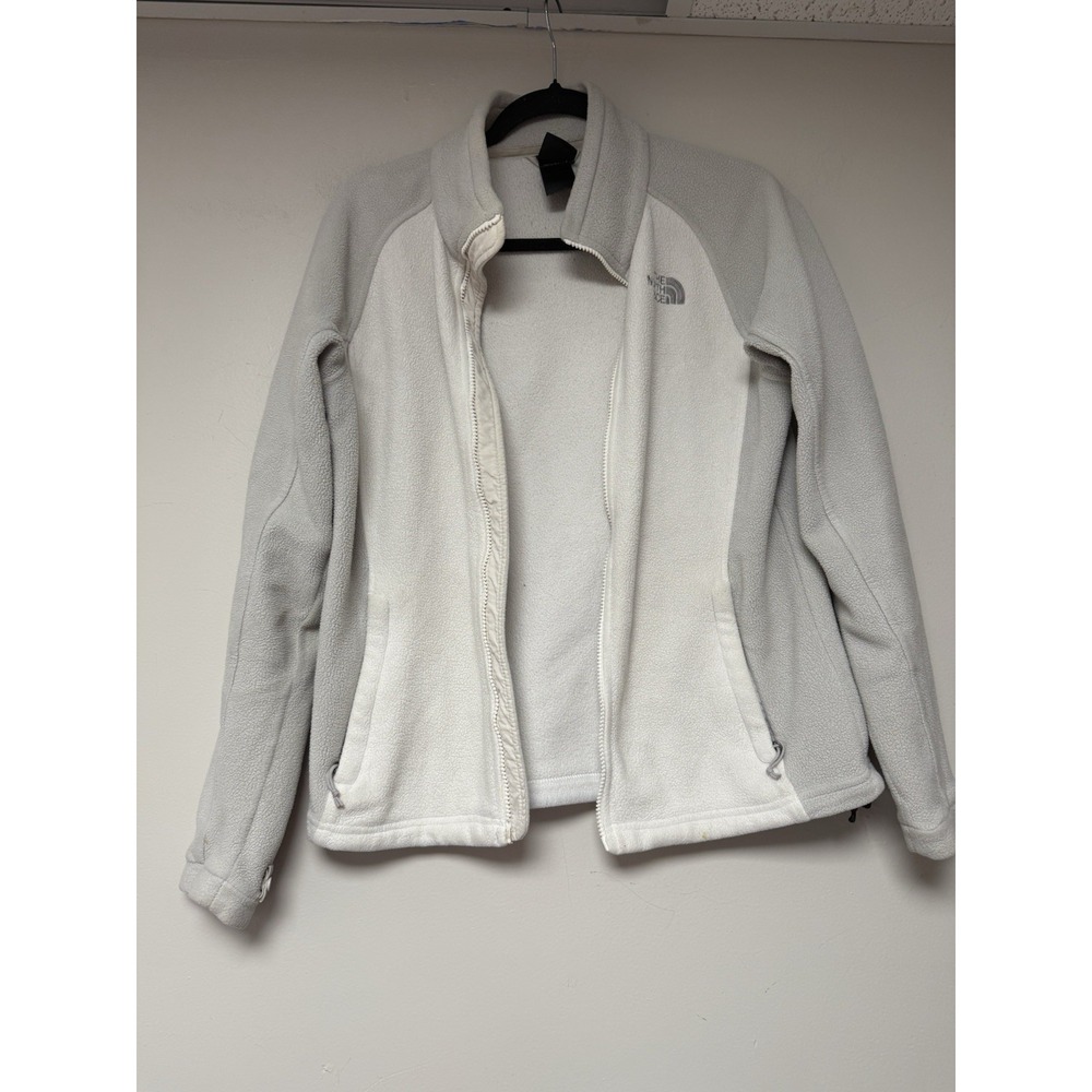 The North Face Women's White And Gray Jacket Size‎ M Missing Zipper